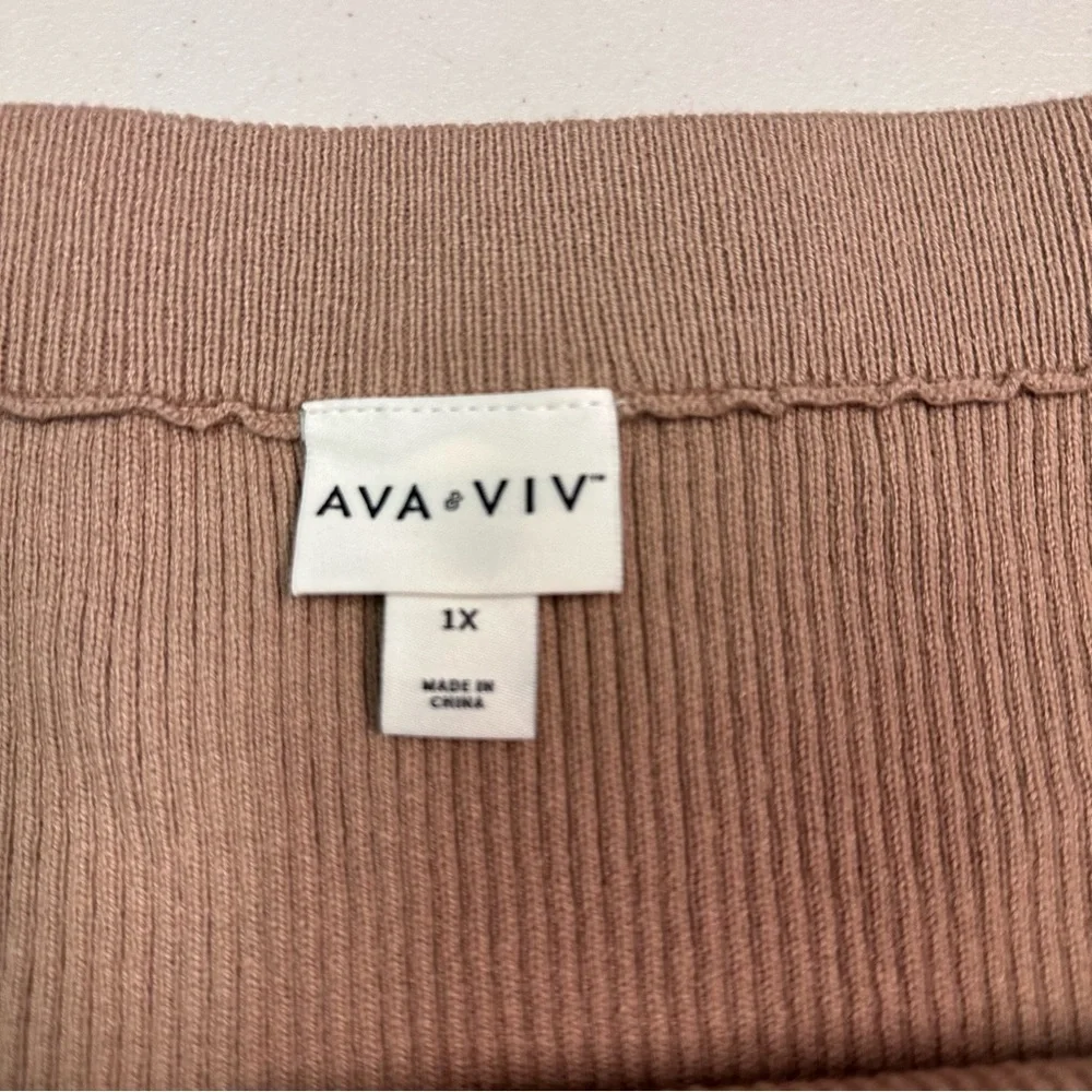 Ava‎ & Viv Beige Pencil Skirt