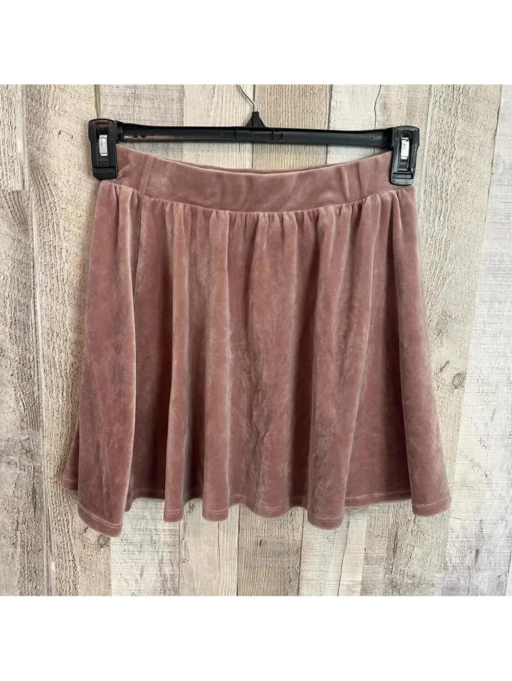 Hippie Rose Women's Size M Blush Velvet Mini Skirt Boho Chic Y2K Skater Style
