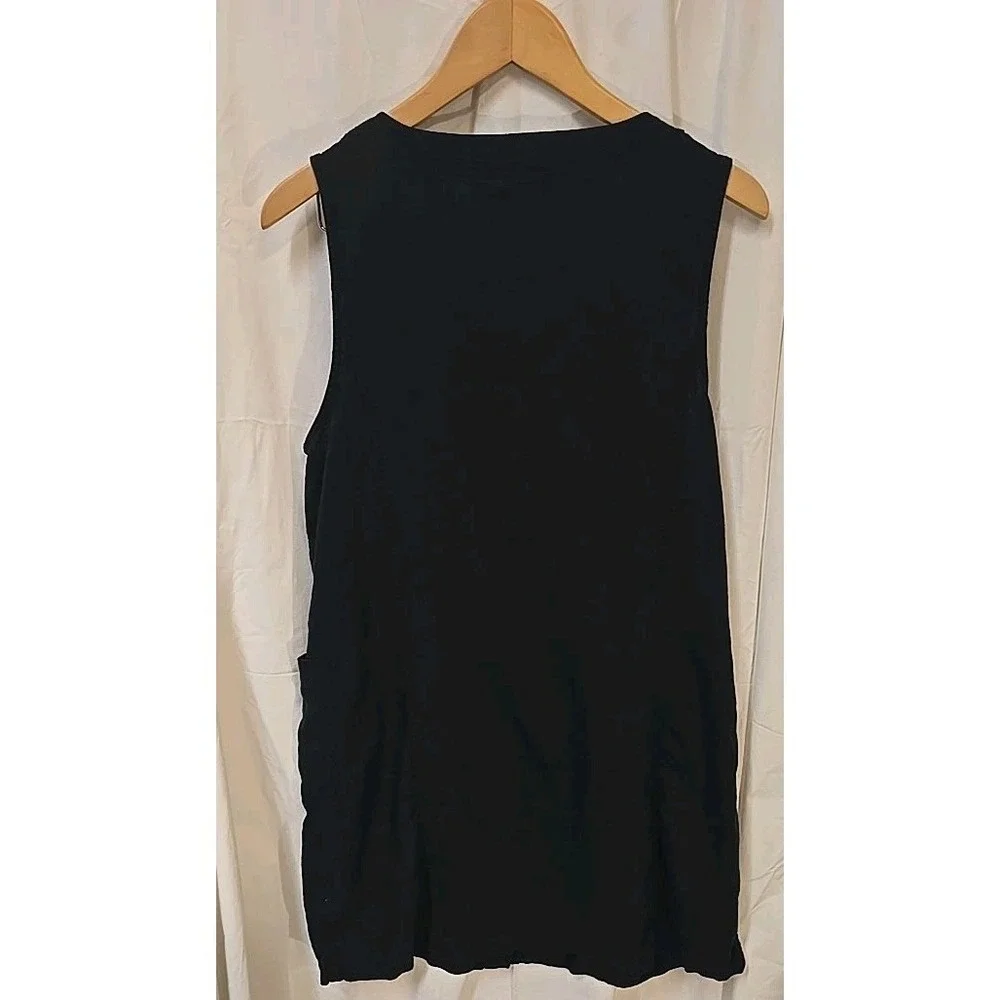 FatFace Binny Black Button Linen Dress Cottagecore L Quiet Luxury‎