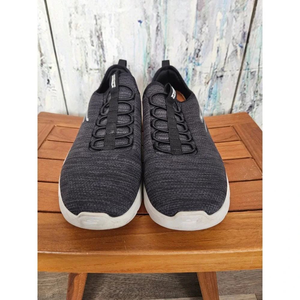 Skechers GoWalk 6 Slip On Sneakers 12 Gray Bungee Comfort Walking Shoes 216484