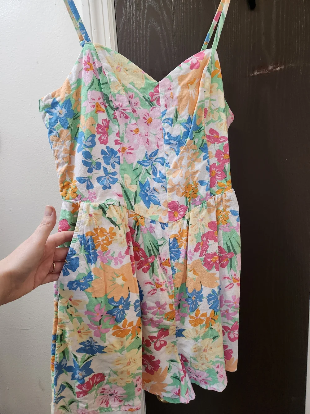 Old Navy Floral Romper in White, Pink, Blue, Yellow & Green