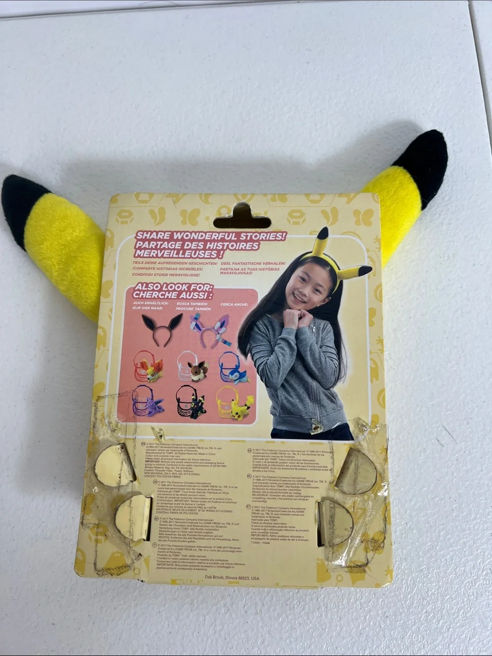 Pokemon Pikachu Ears Small Girls Plush Headband NIP