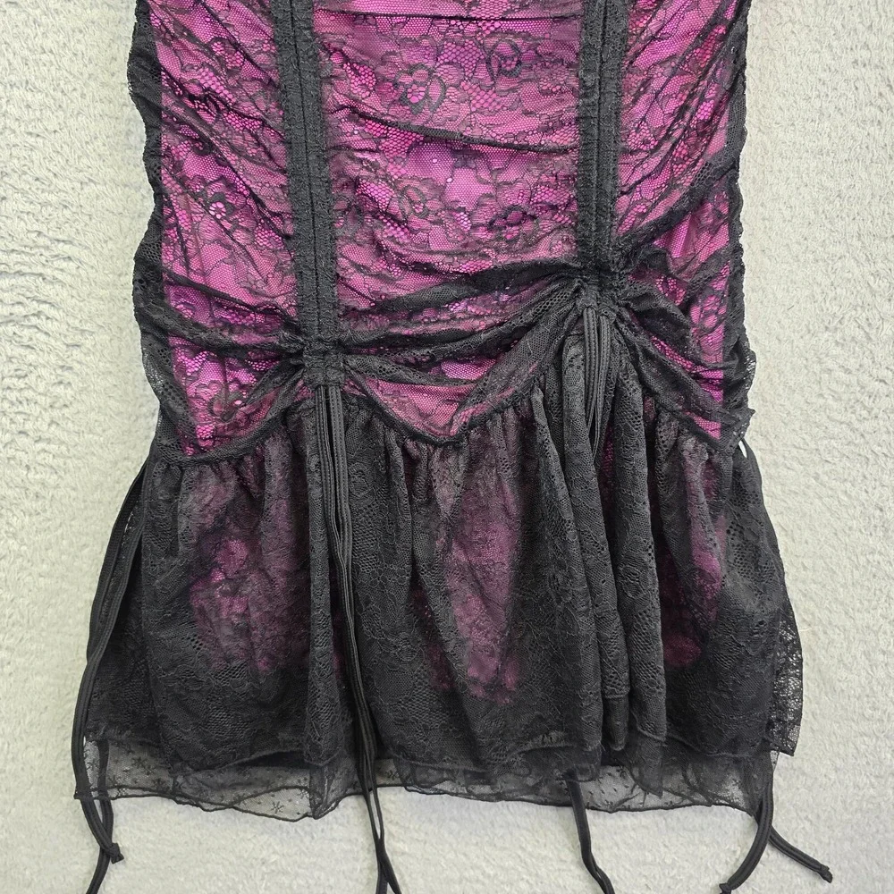 Dolls Kill Current Mood Mini‎ Dress Womens L Whimsigoth Coquette Club Baddie Alt