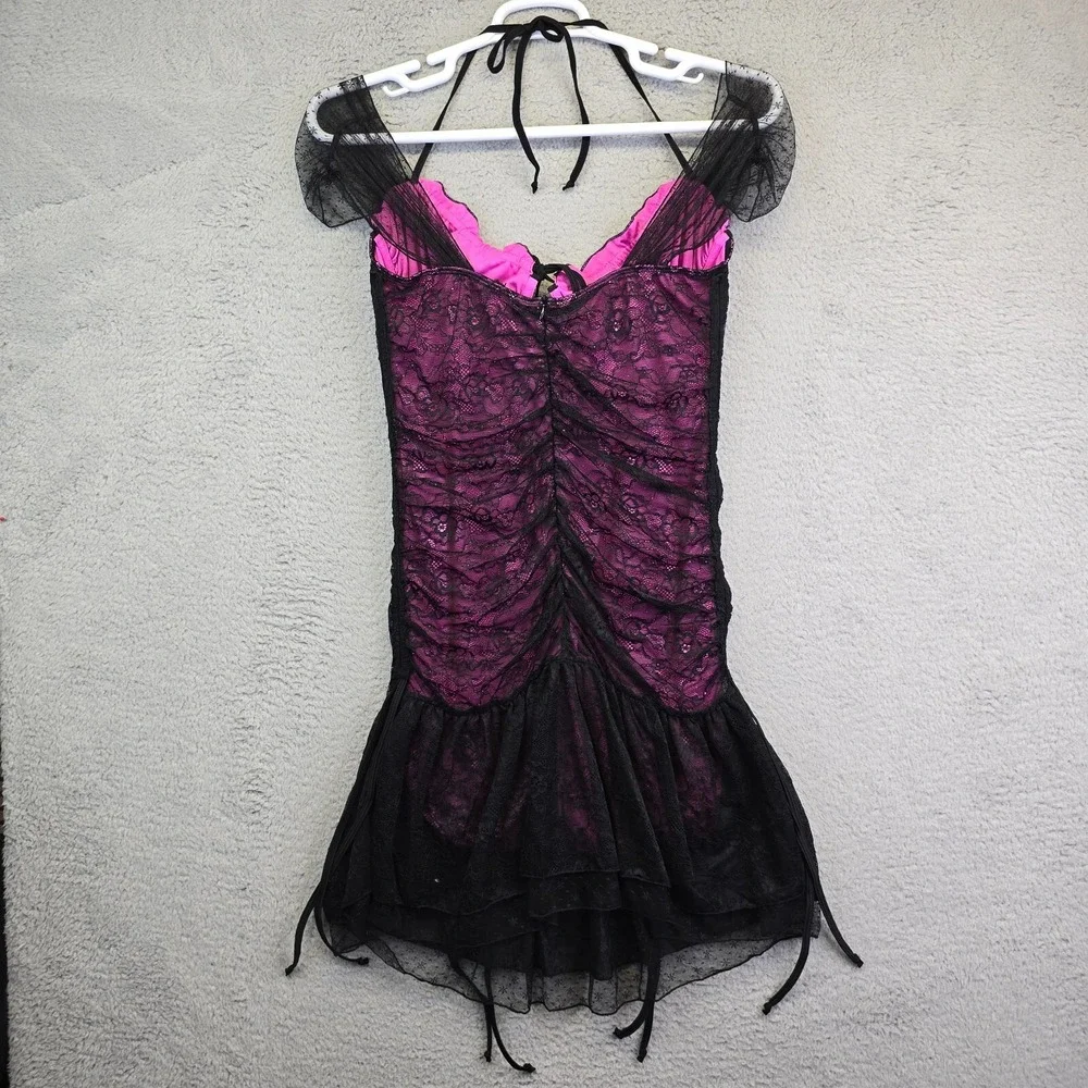 Dolls Kill Current Mood Mini‎ Dress Womens L Whimsigoth Coquette Club Baddie Alt