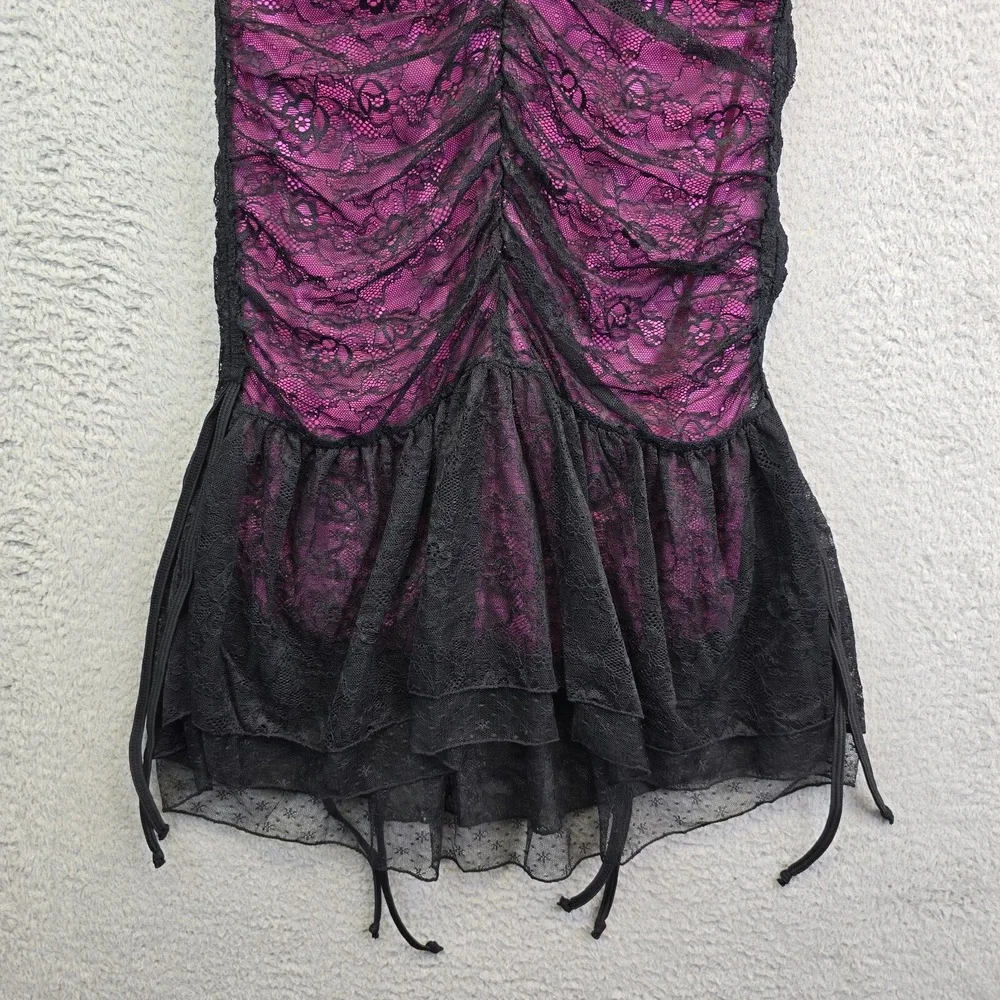 Dolls Kill Current Mood Mini‎ Dress Womens L Whimsigoth Coquette Club Baddie Alt