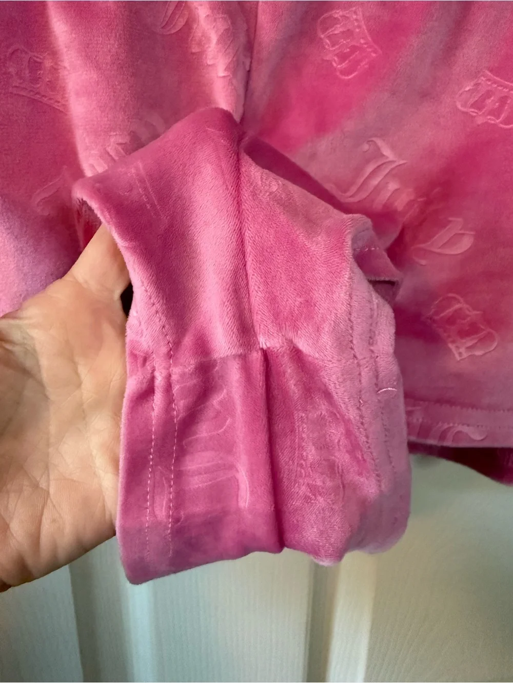 Juicy Couture Pink Velour Sleep Shorts Branded Waistband Size Large