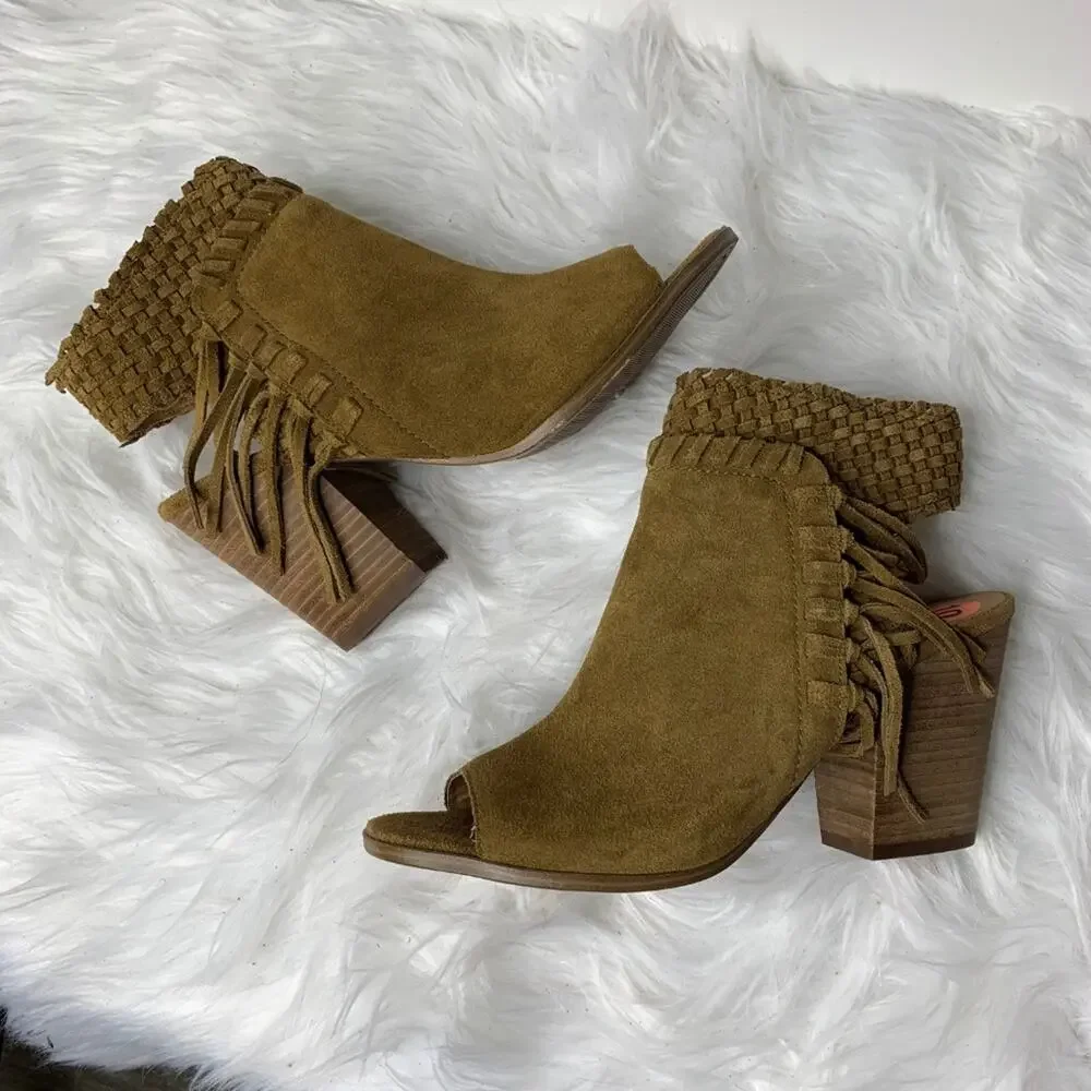 Lucky Brand‎ Ointlee Fringe Open Toe Bootie Sandal