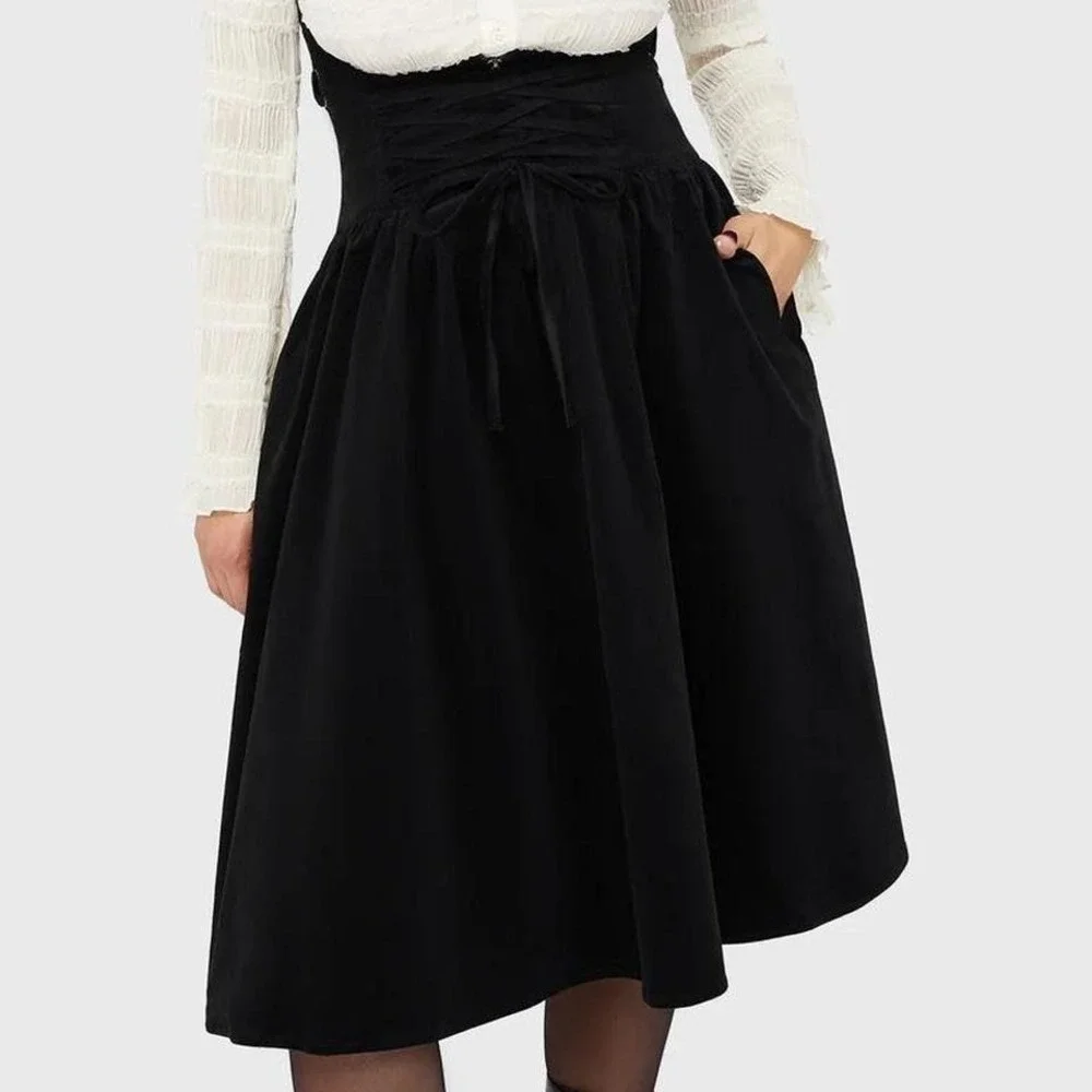 Killstar‎ violets ballad midi cirlcle skirt corset detail xl