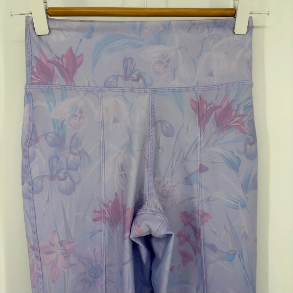 Johnny Was Active Floral Leggings XS‎ High Waist Bee Active Flare Slit Hem NWT
