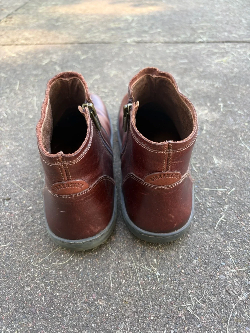 Birkenstock Bennington Brown Leather Side Zip Ankle Boots Women’s Size 39 8-8.5
