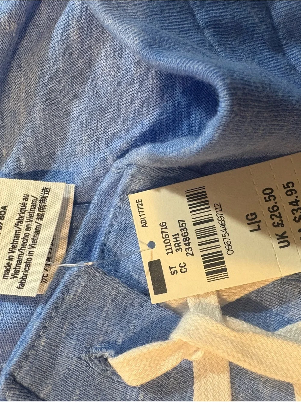 PINK Victoria's Secret Heather Blue Lace-Up Athletic Shorts