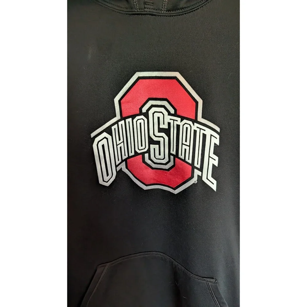 Nike Ohio State Buckeyes Therma-Fit Black Hoodie Sweatshirt Size 2XL