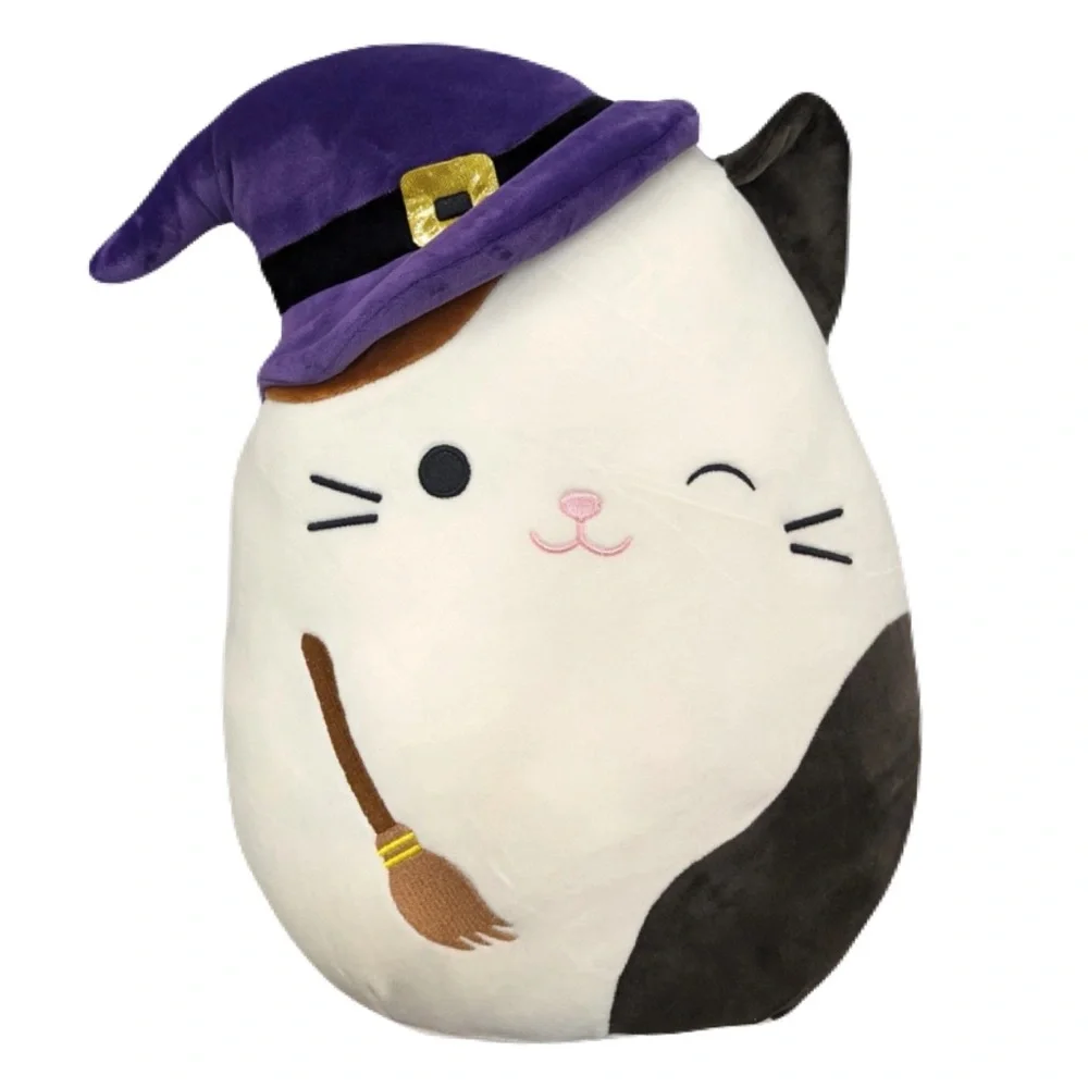 Cam the Cat Witch Winking w Broomstick/ Hat Halloween Squishmallows 8