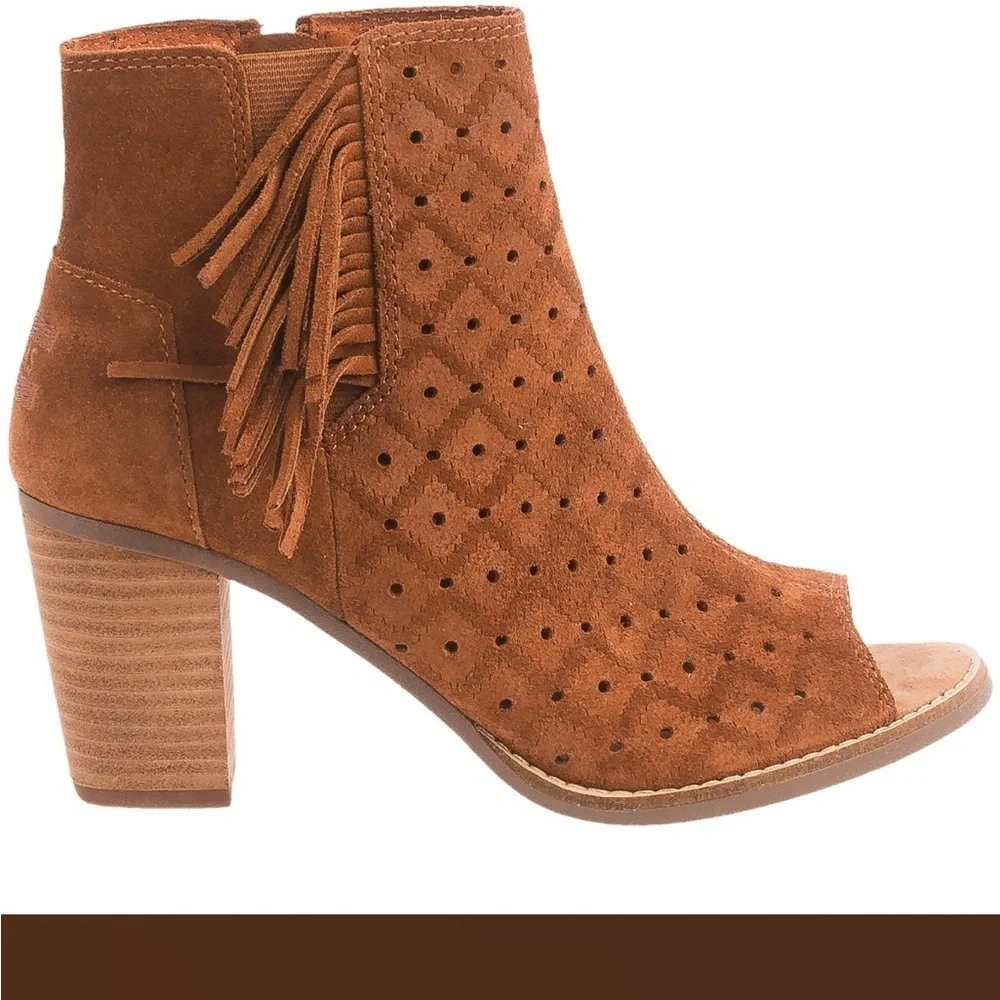 Toms booties rust