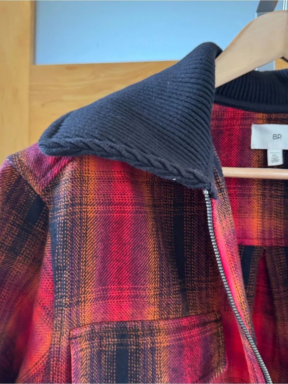 bp plaid zip