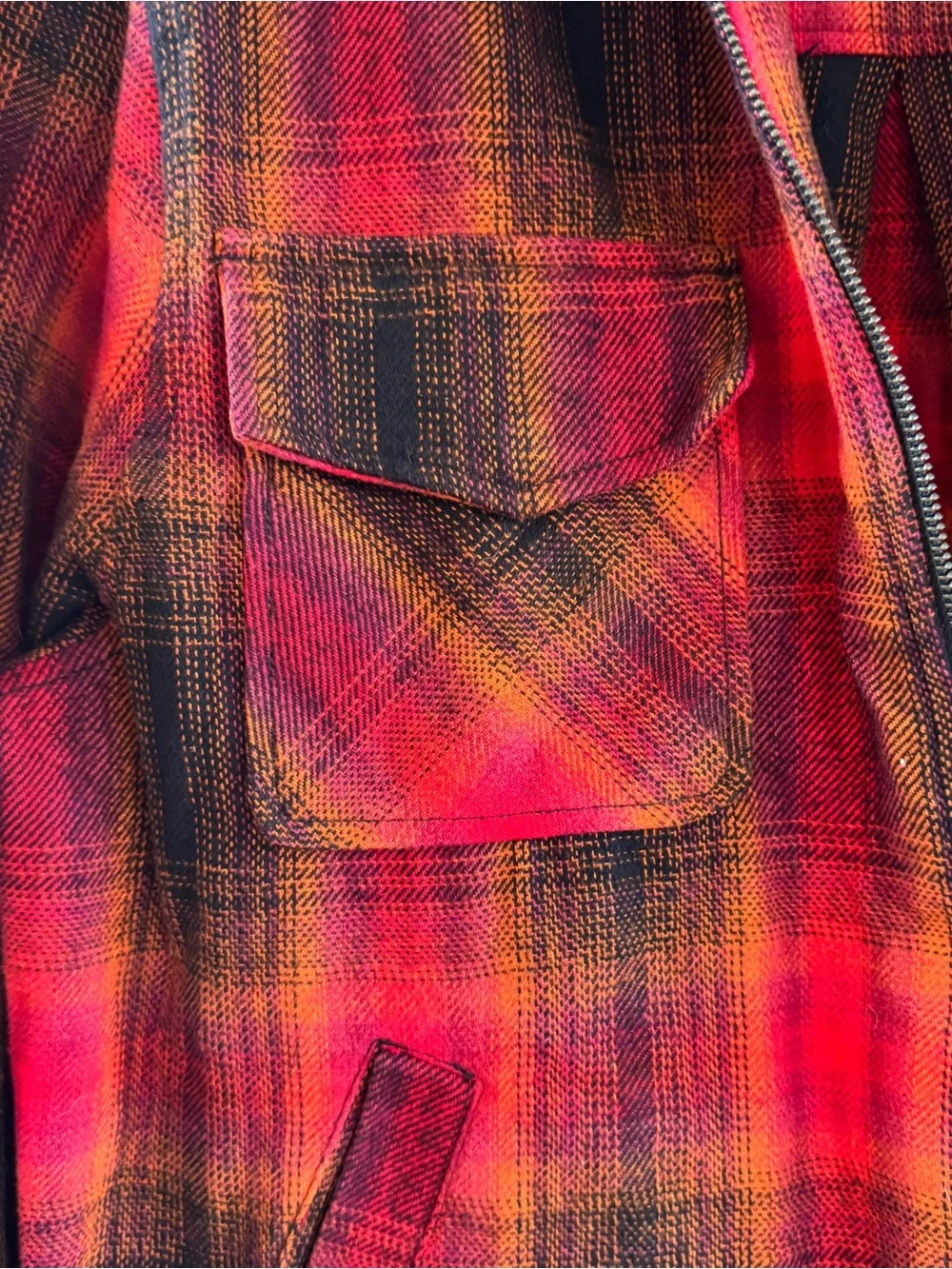 bp plaid zip