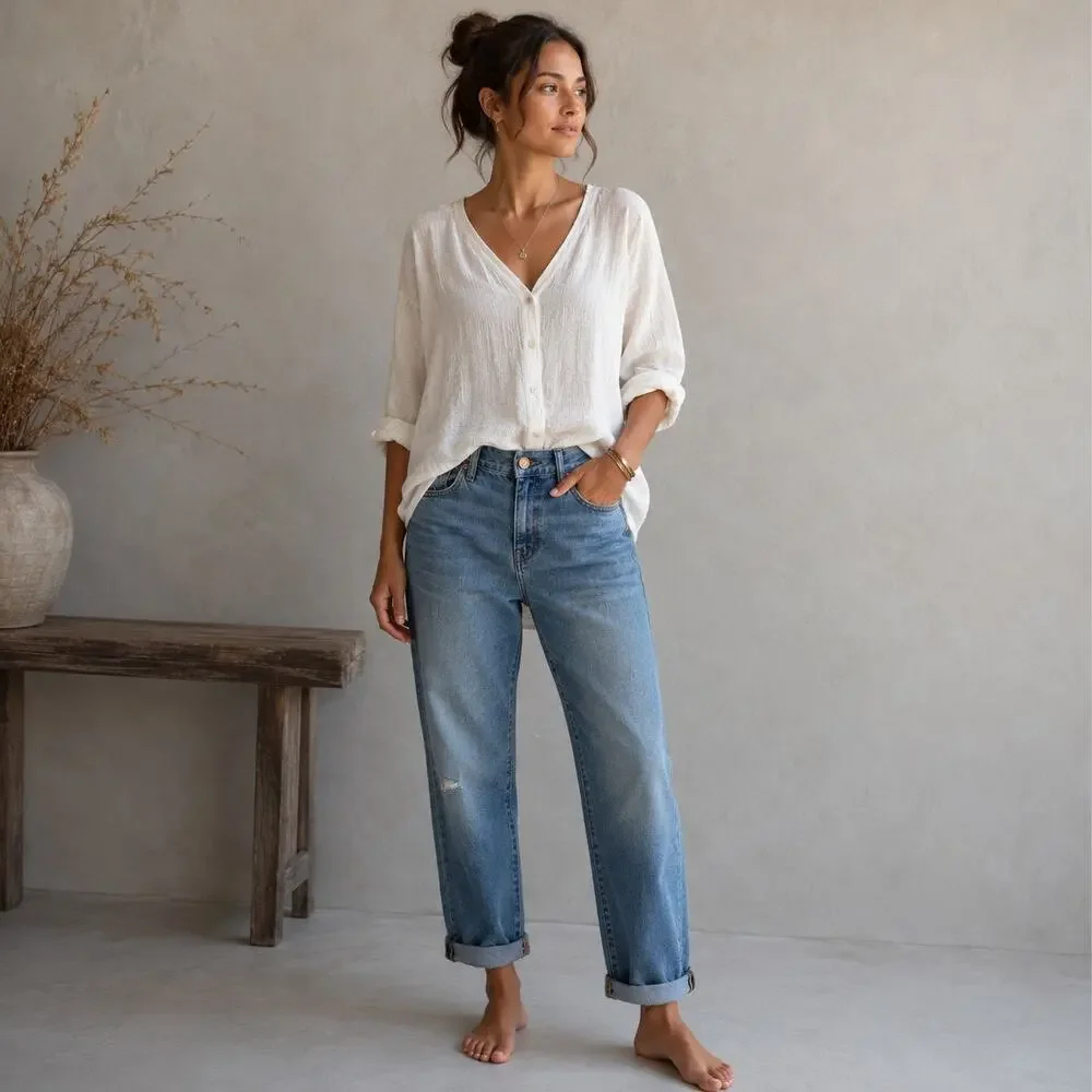 J Crew Slim Broken In Boyfriend Medium Wash Jeans 29