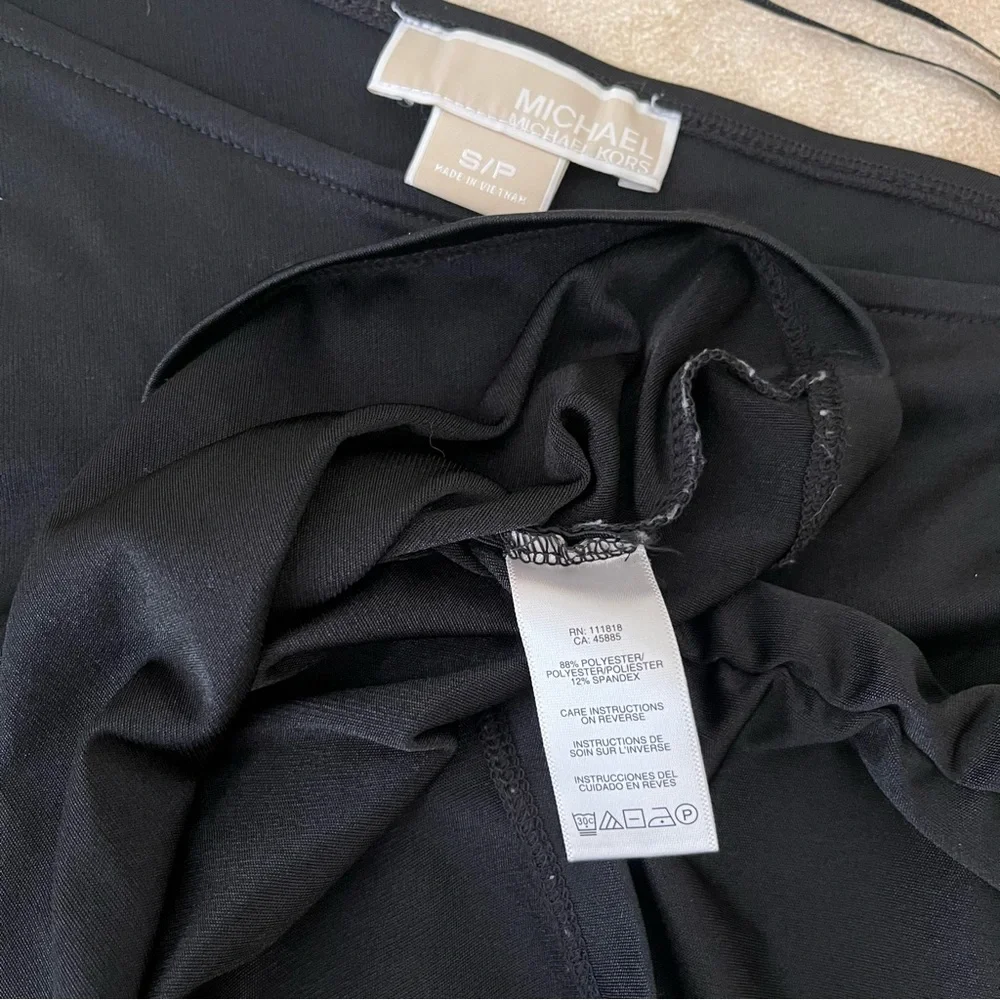Michael Kors Women’s Black One Shoulder Petite Asymmetrical Top SP