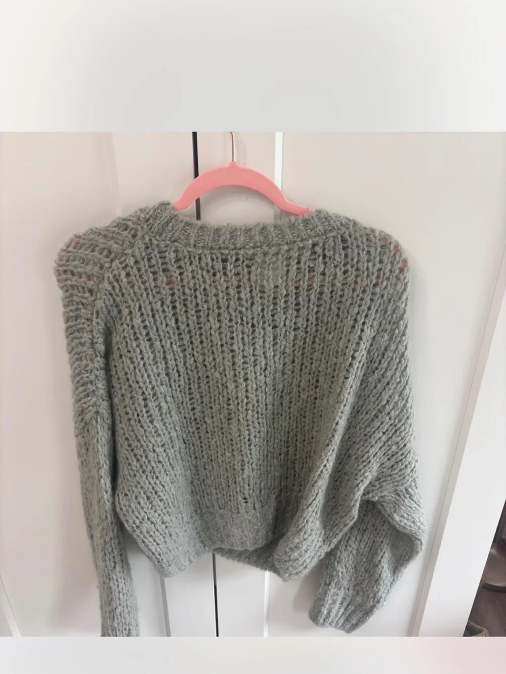 Cozy Chunky Knit Sweater - Light Gray