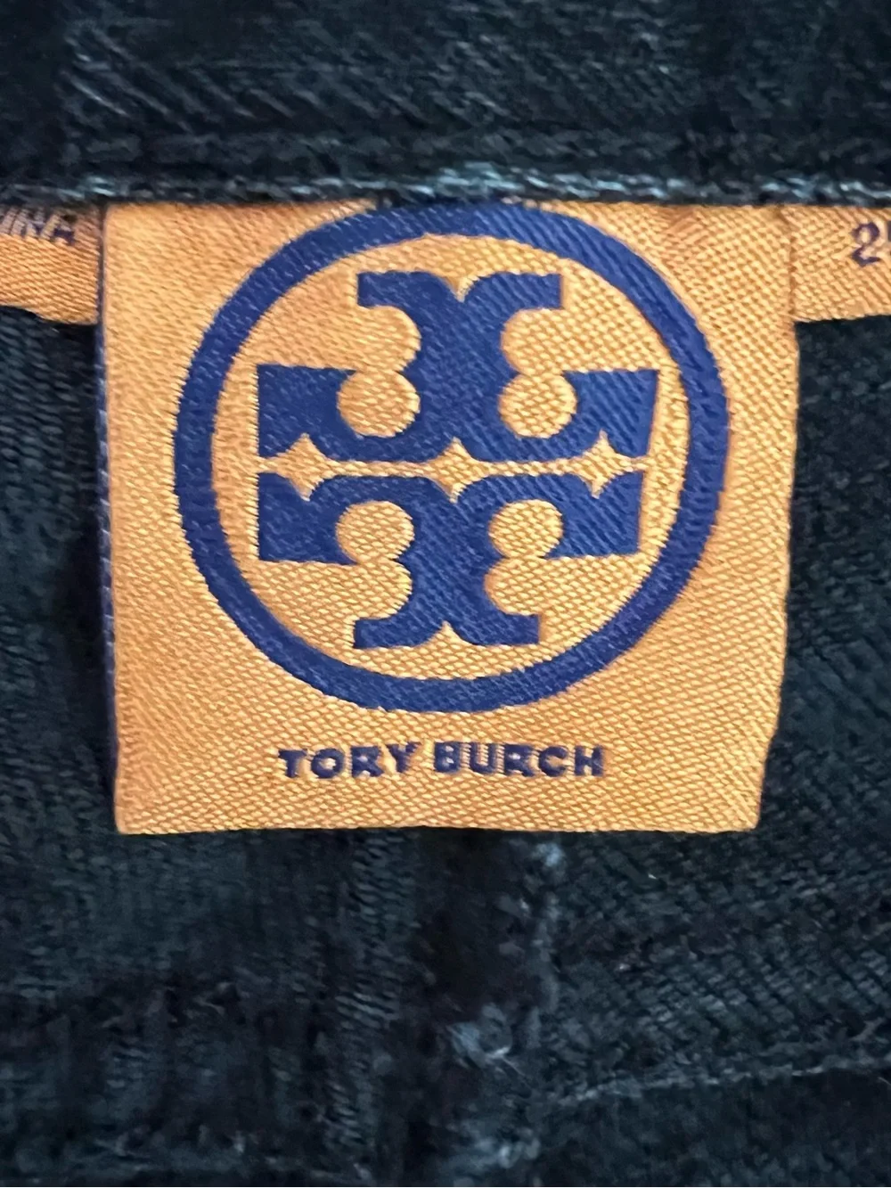 TORY BURCH Vintage Super Skinny Pin-Tuck Dark Wash Jean