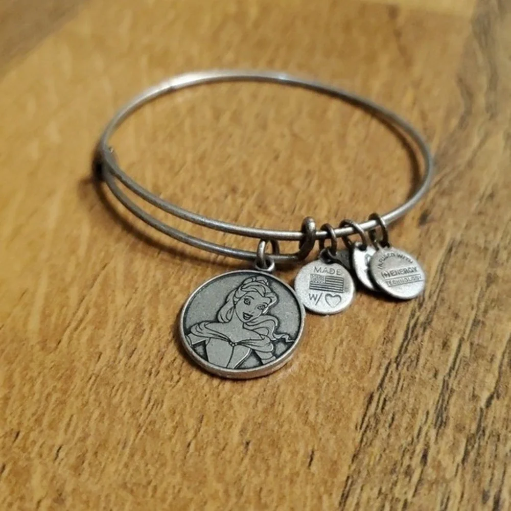 Disney Alex and Ani Beauty and‎ the Beast Silver Bracelet  in Belle Character