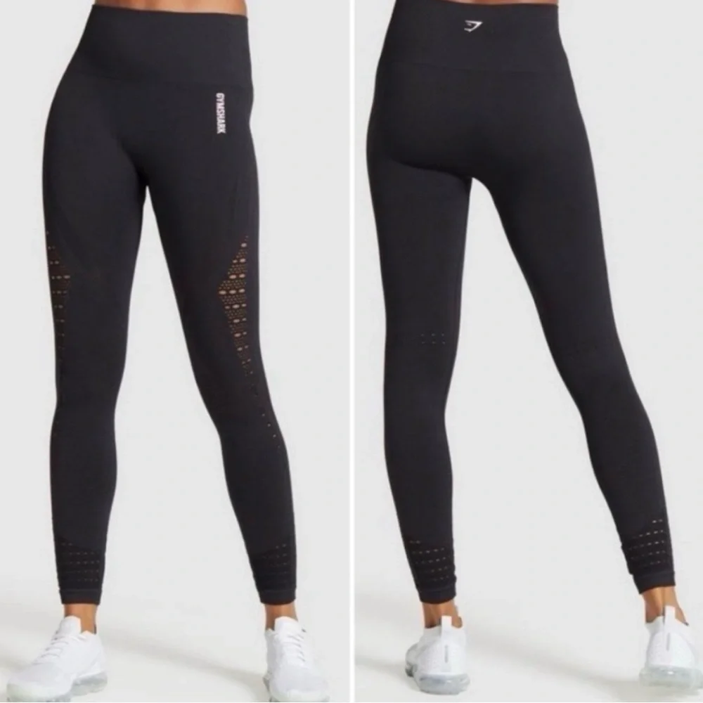 Gymshark Energy Seamless Leggings in Black Small Size See Pics for Measurements