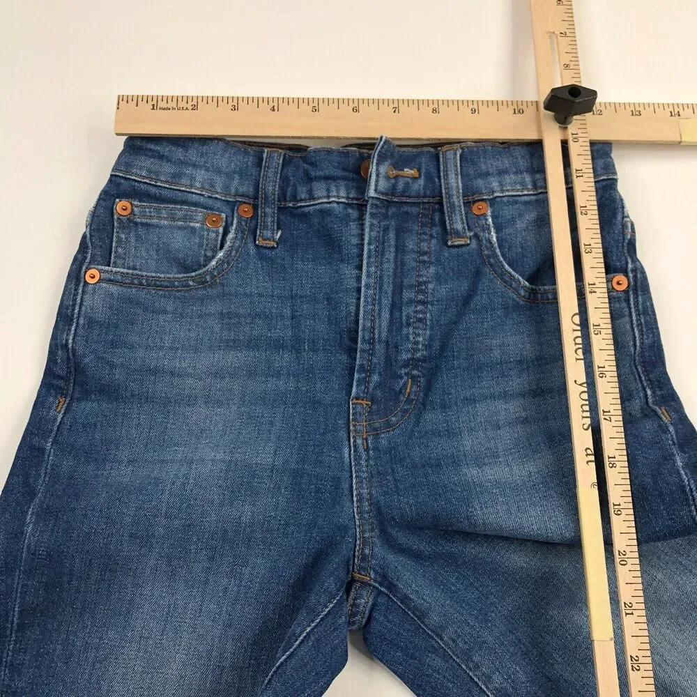 Madewell High Rise The Perfect Vintage Crop Jeans 23 (Actual 24W 20.5L) Raw Hem