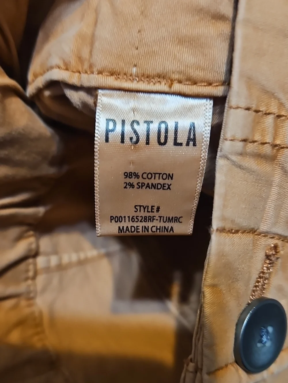 Pistola Berkley High-Rise  Drawstring Hem Cargo Pants in Turmeric-NWT