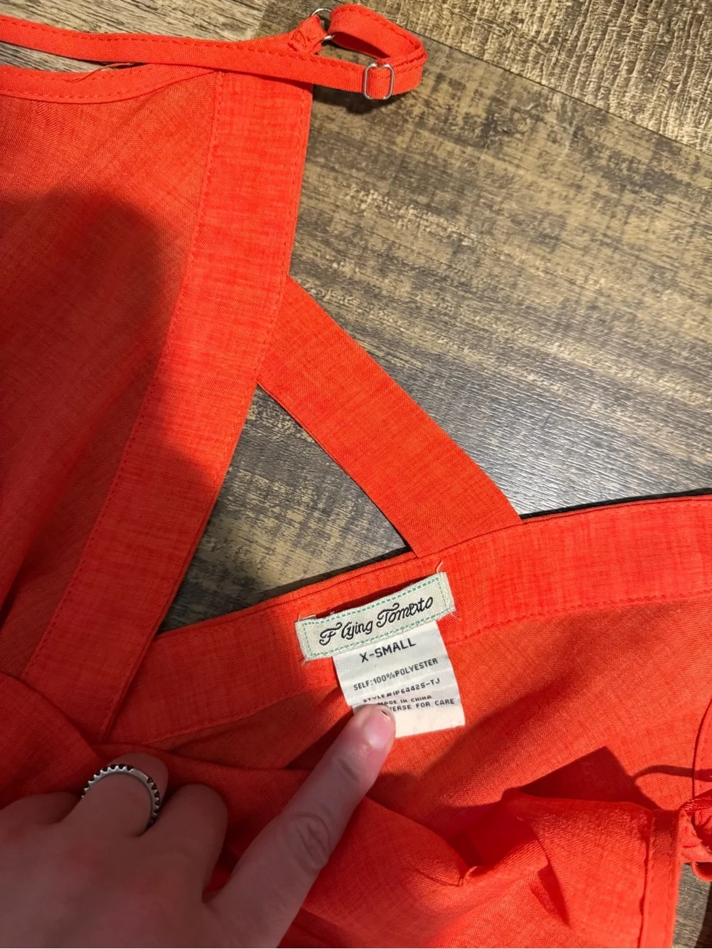 Flying Tomato Vibrant Orange Sleeveless Wide-Leg Jumpsuit with Tie Waist