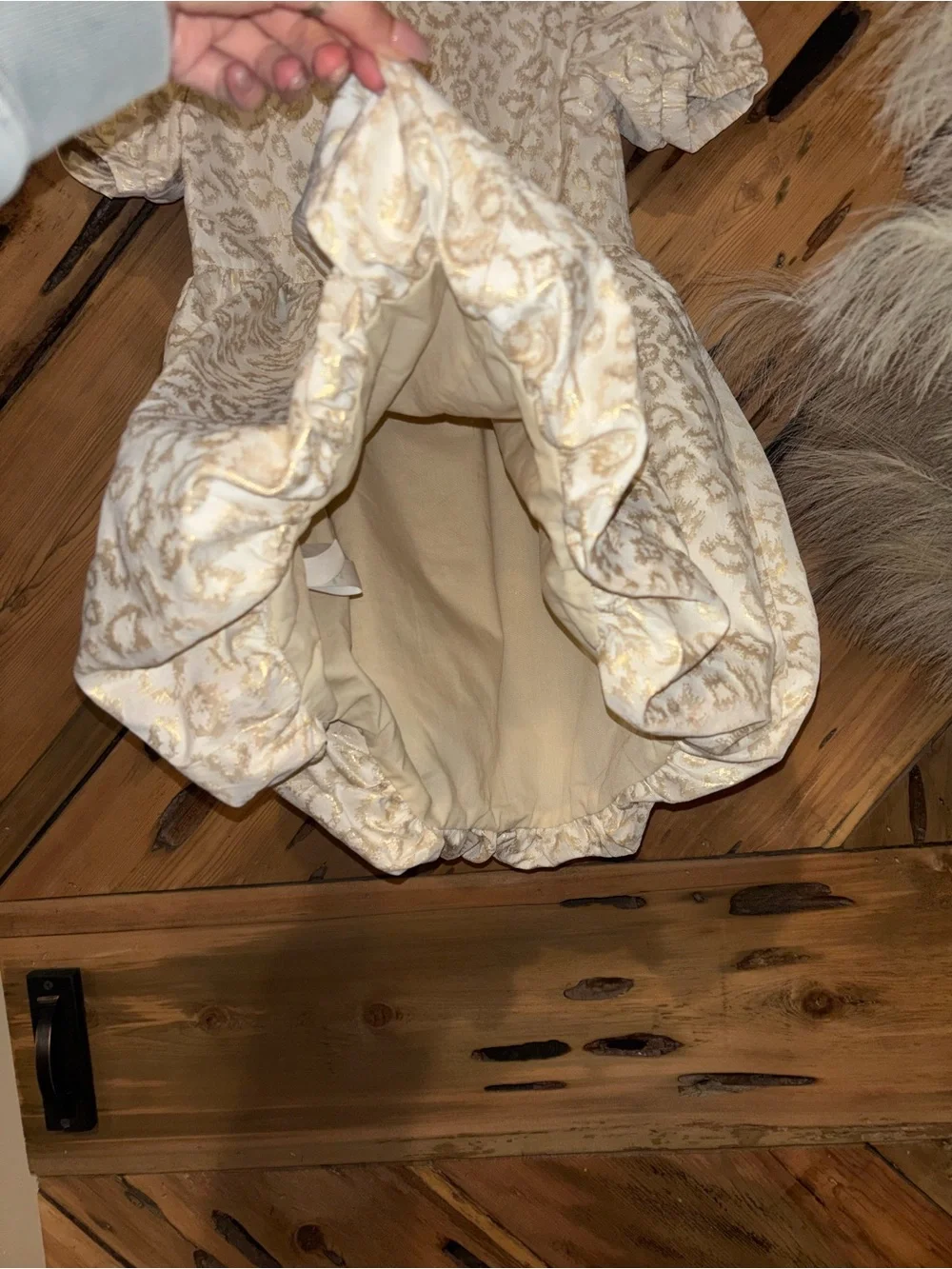 Lilly Pulitzer Formal Ivory and Gold Leopard Bubble Dress