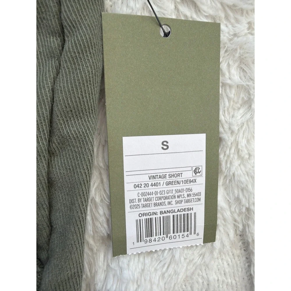 Goodfellow & Co Mens Vintage Pull-On Shorts Olive Green 7in Inseam Small NEW
