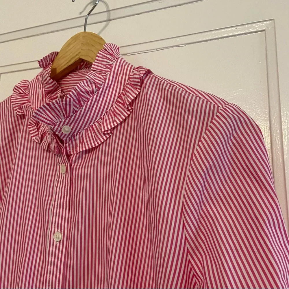 J. Crew Ruffleneck Classic Boy Fit button down shirt