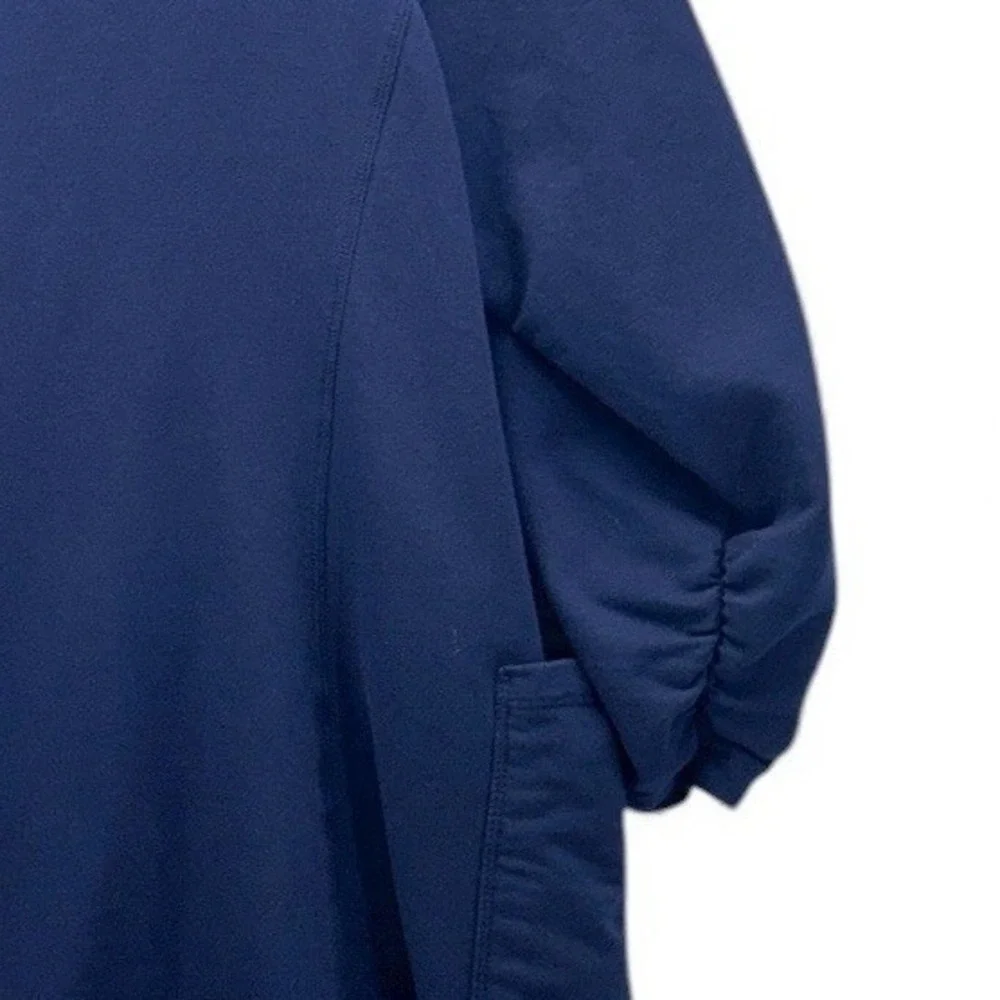 Susan Graver Tunic Sweater‎ 1x Fleece Navy Blue