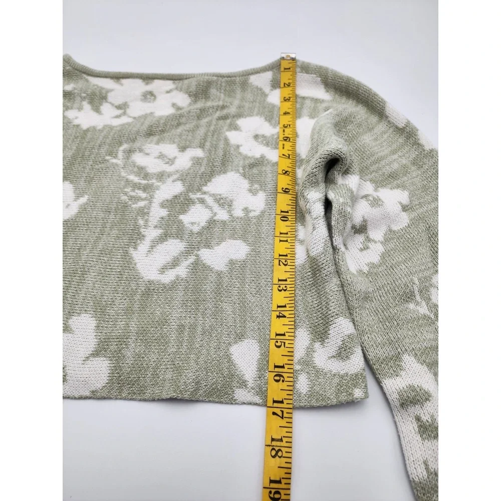 WILLOW ROOT‎ WOMENS KNIT CROPPED SWEAT XS FLORAL CROPPED