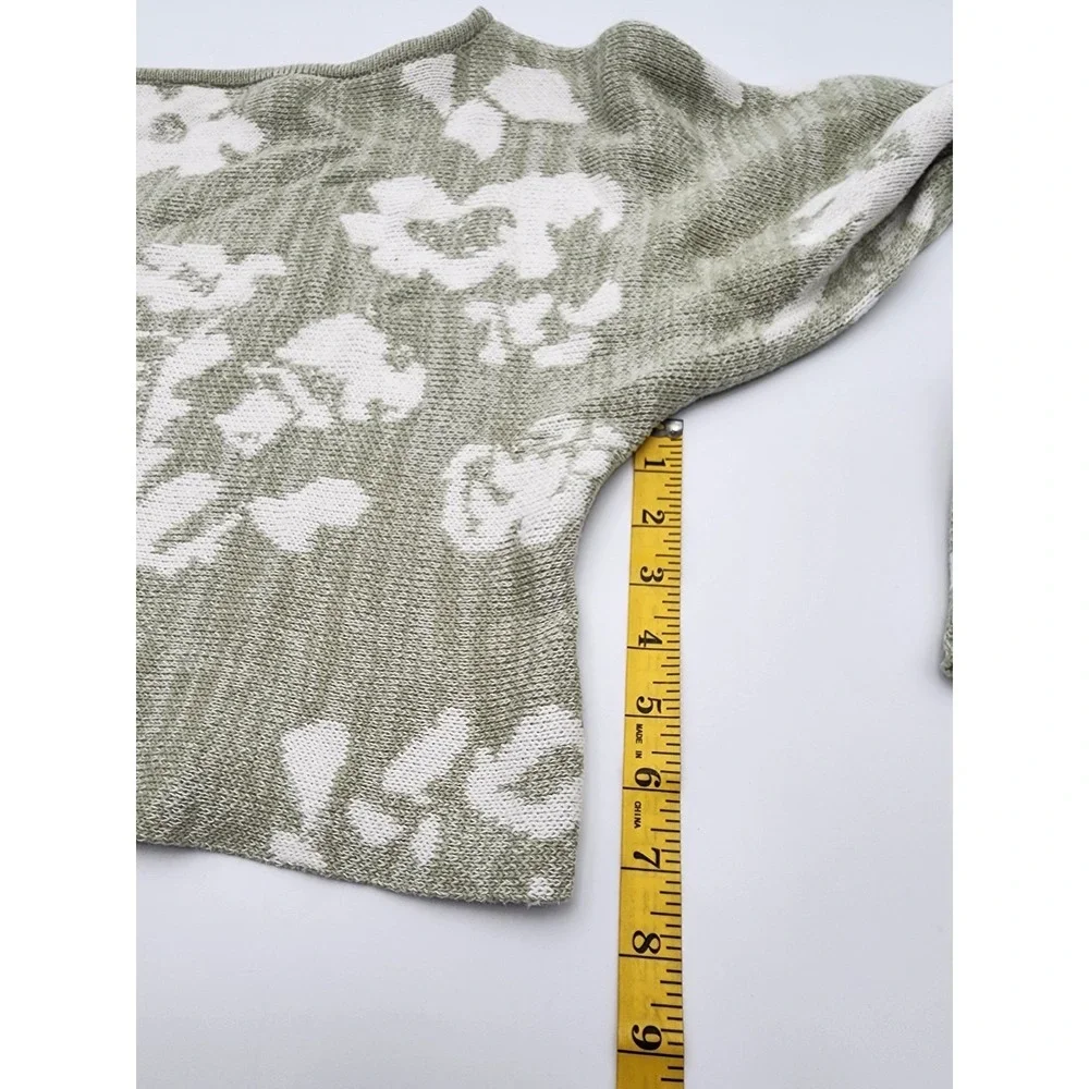 WILLOW ROOT‎ WOMENS KNIT CROPPED SWEAT XS FLORAL CROPPED