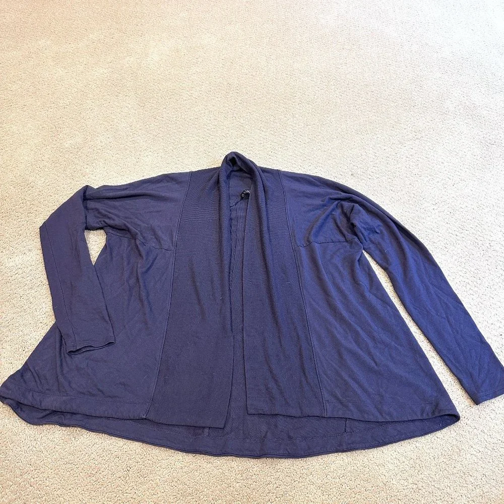Athleta Sweatshirt Cardigan Nirvana Two Ways Purple Spring Night MEDIUM #416969