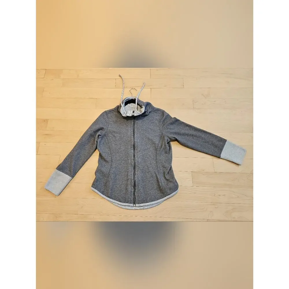 Tommy Bahama Zip Up Jacket Gray Athleisure Lightweight Womens S (No Tag)