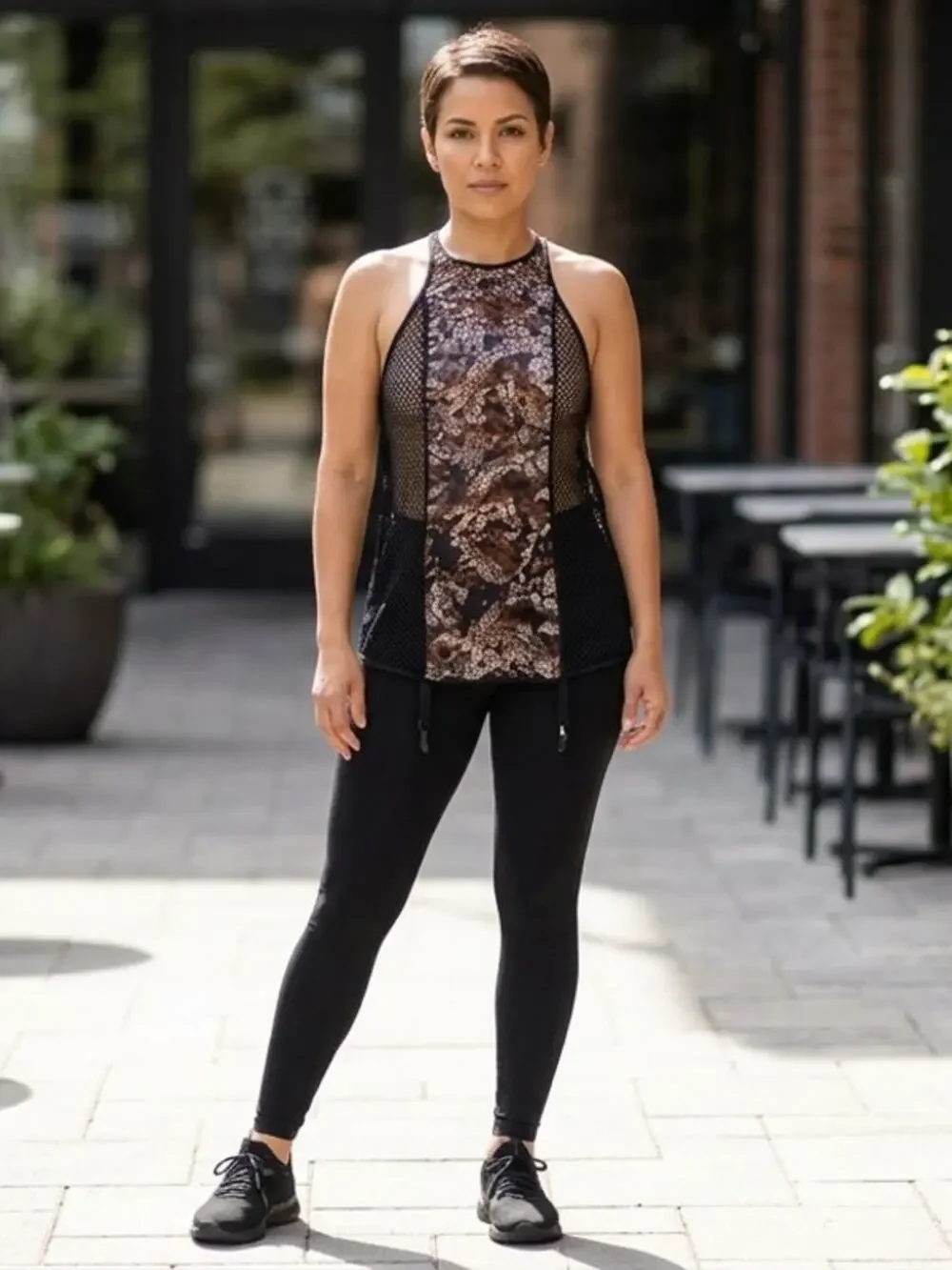 NWT Savage X Fenty Multicolor Geometric Stretch Tank Women Size X-Large