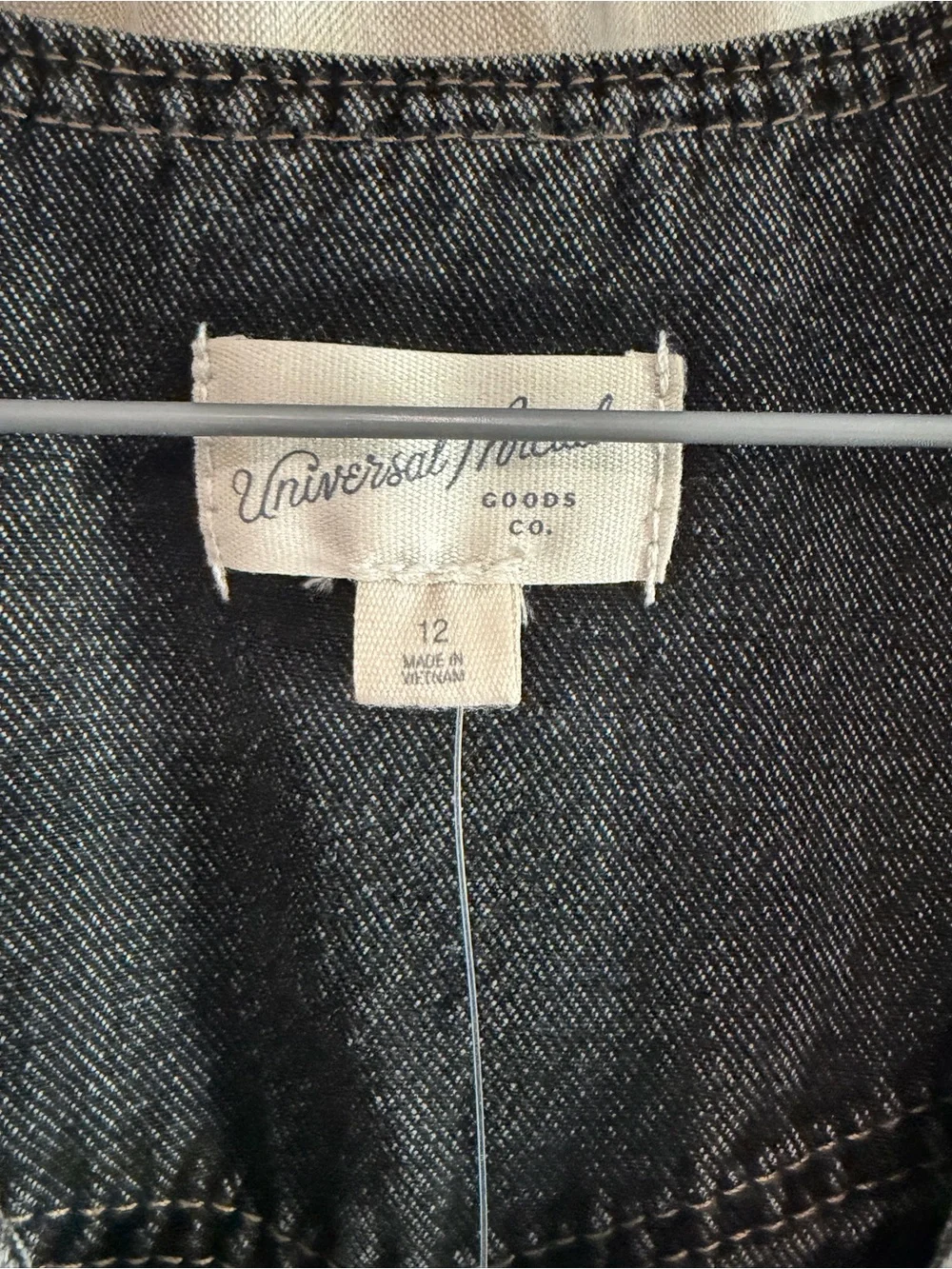 Universal Thread Black Denim Vest NWT Size 12
