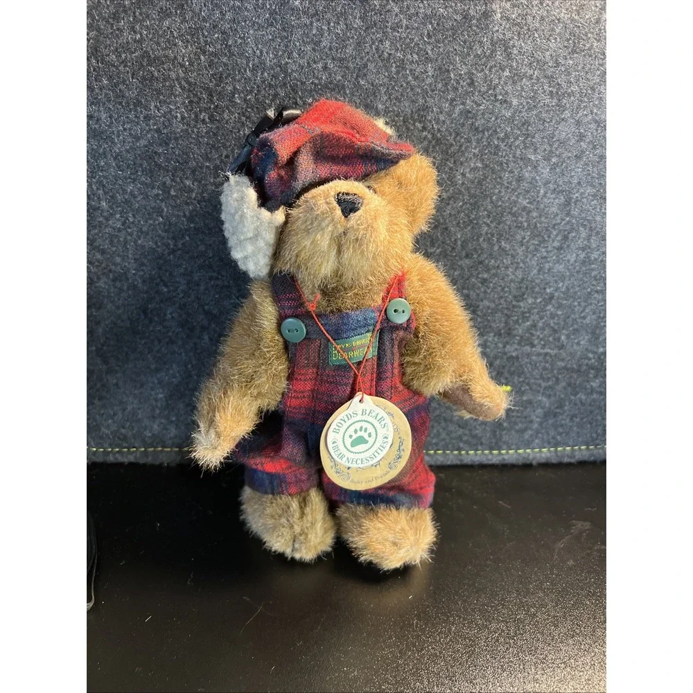 Boyds Bears Edmund T Bear Style 9175 Plush Jointed‎ Bear Plaid B84