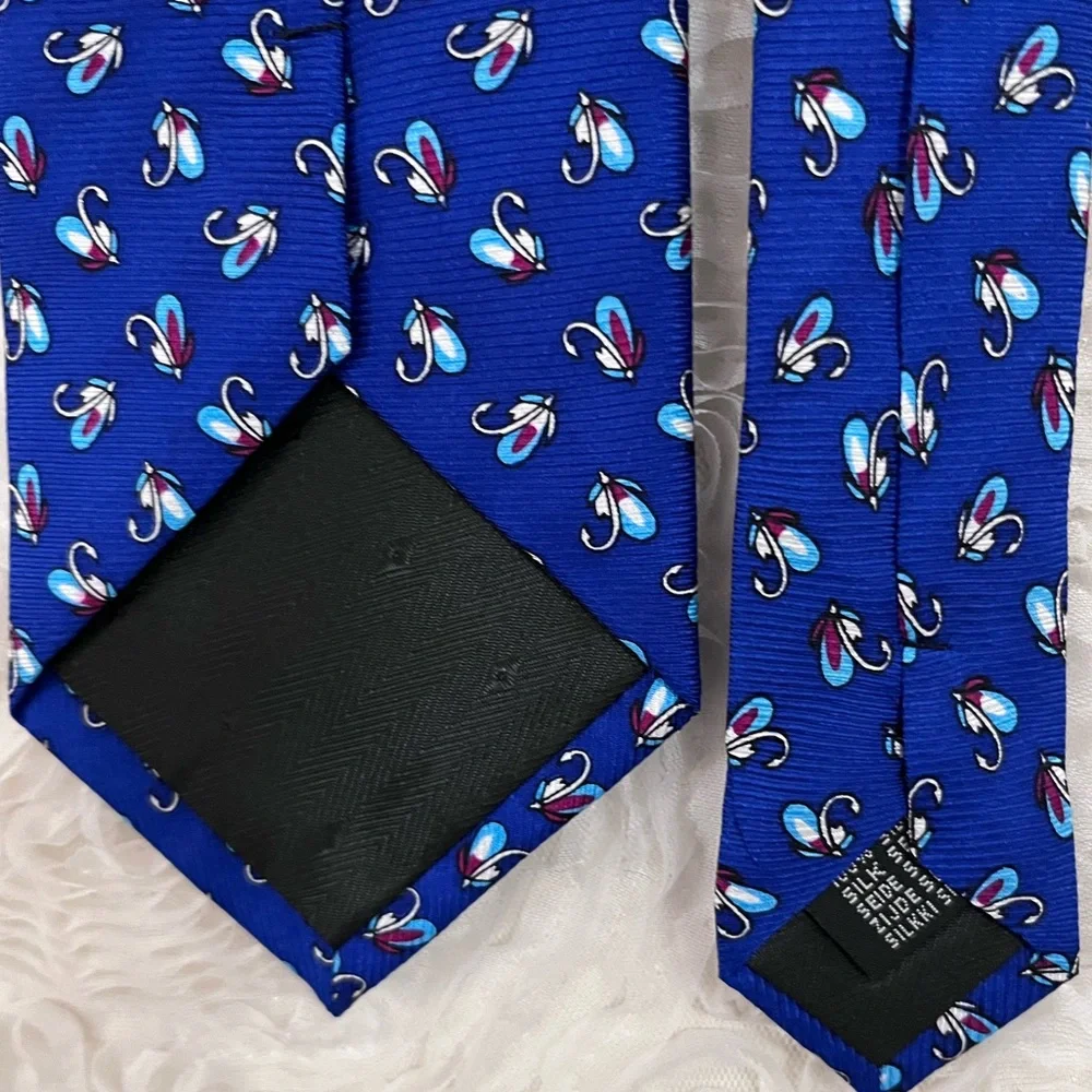 CAPE COD Cobalt Blue Silk Nautical Prep Classic Neck Tie