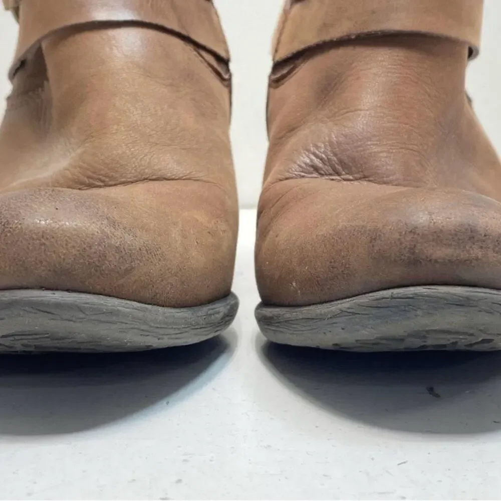 Josef Seibel 39 Brown Leather Ankle Booties