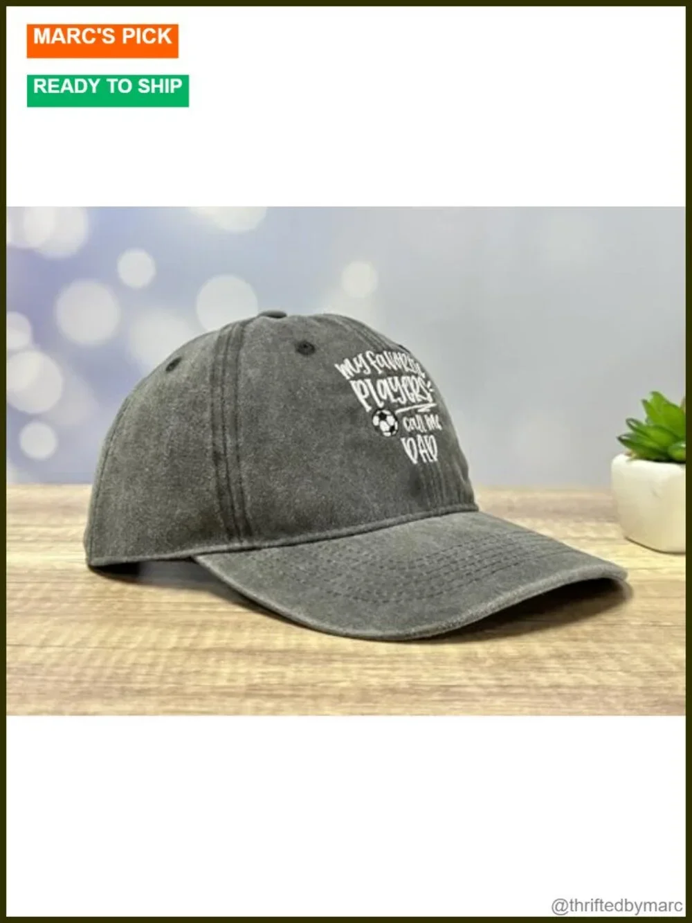 My Favorite Players Call Me Dad Embroidered Baseball Cap Adjustable Unisex