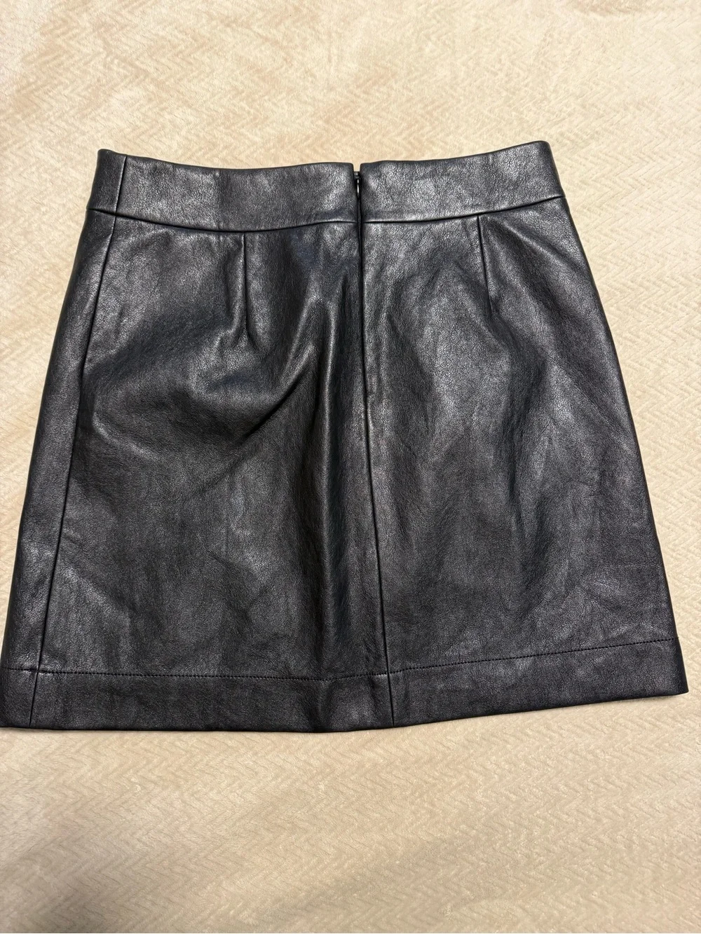 J. Crew Black Faux Leather Skirt