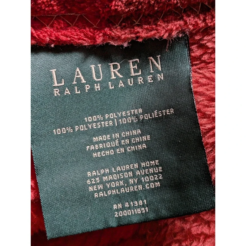 Lauren Ralph Lauren Fleece Throw Blanket Southwestern Cabin Lodge Heritage 60x78