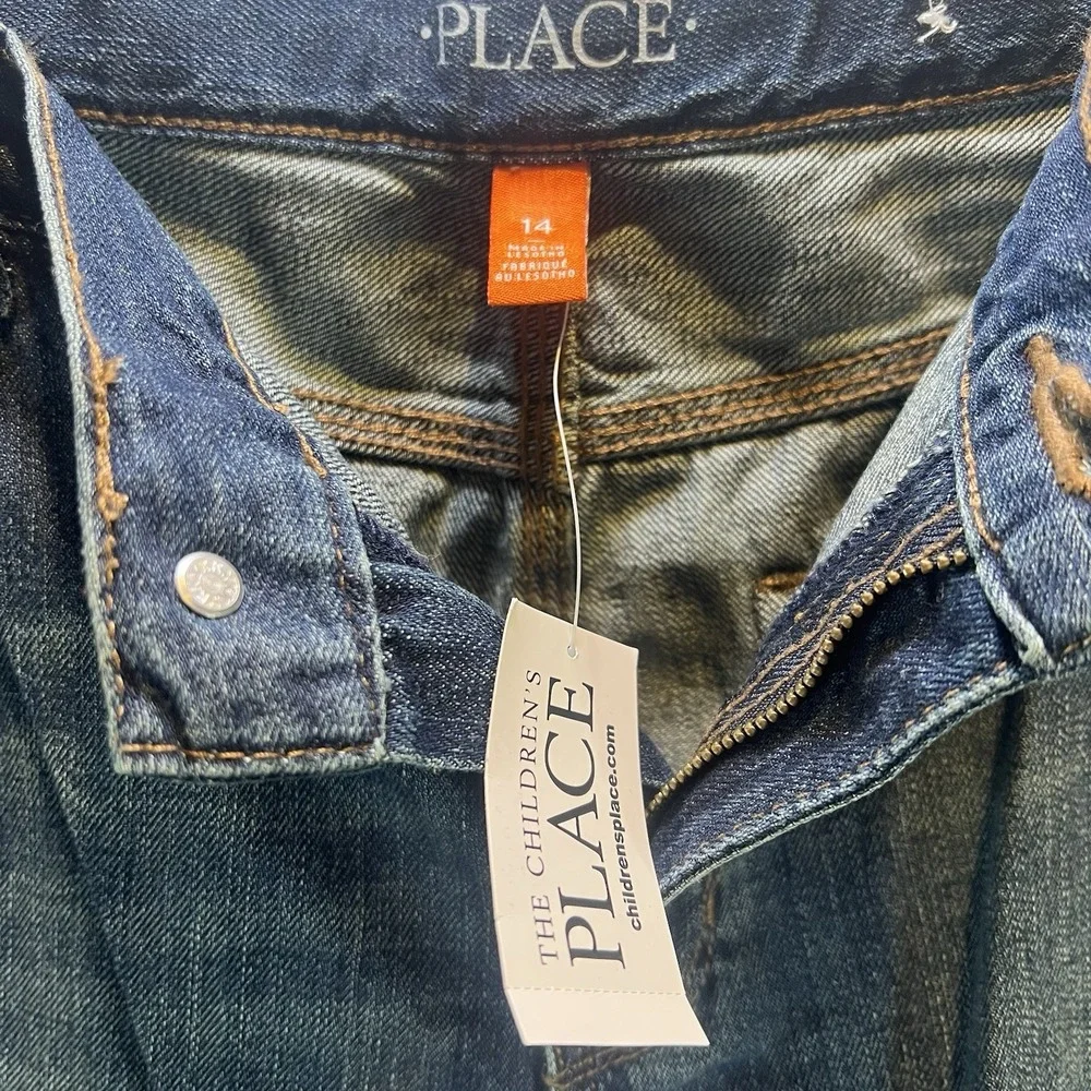 Boys Jean Shorts Children's Place Size 14 NWT Denim Dark Wash‎ Cargo Pocket