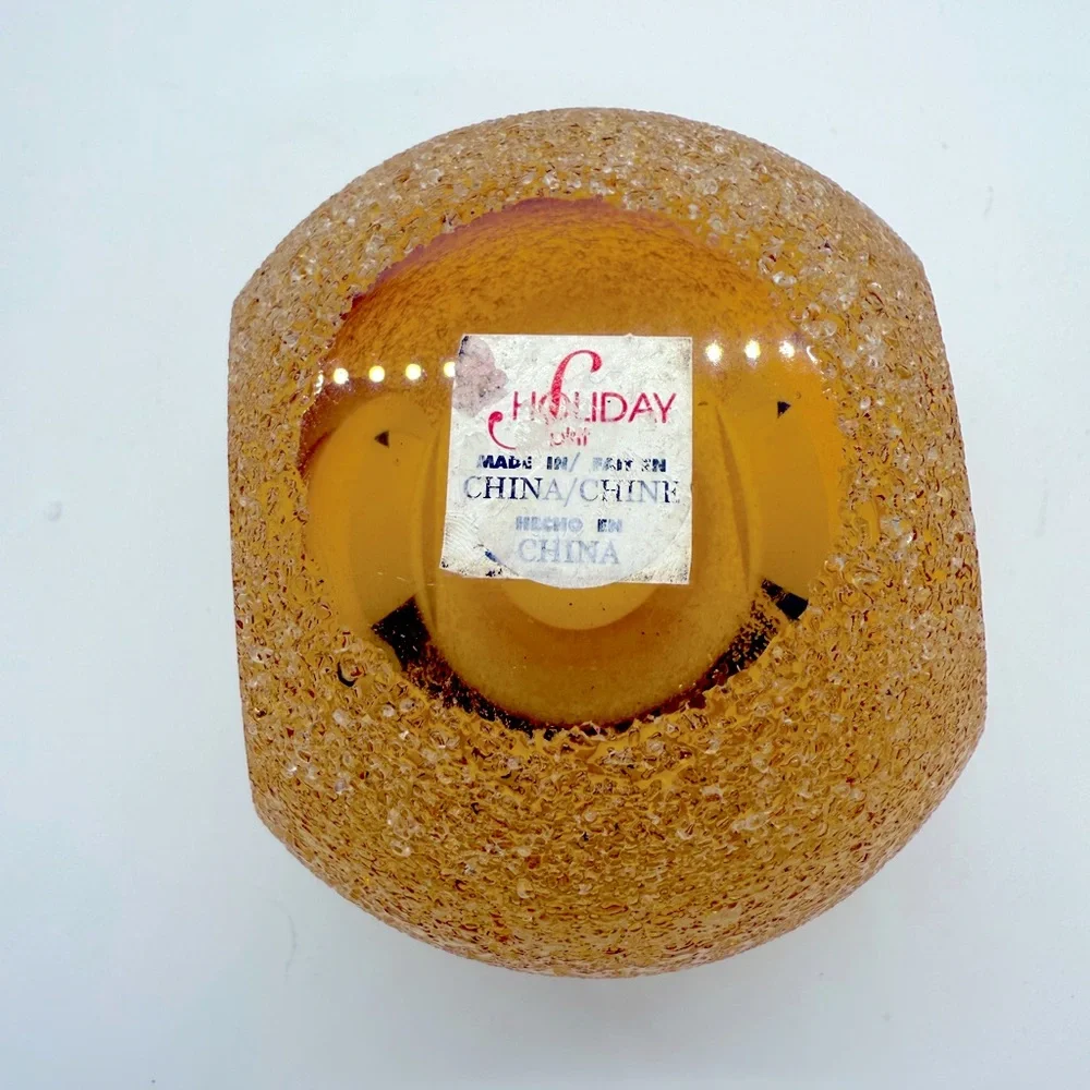 Saks Fifth Avenue candleholder amber