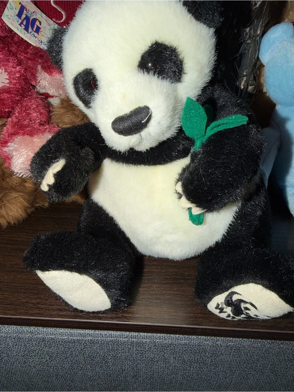 This is a Gund World Wildlife Fund 25th Anniversary plush panda,