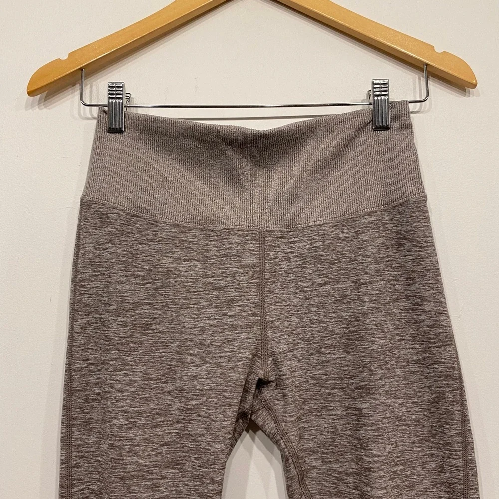 Alo Yoga Alosoft High Waist Lounge Leggings Brown Heathered Marl Medium