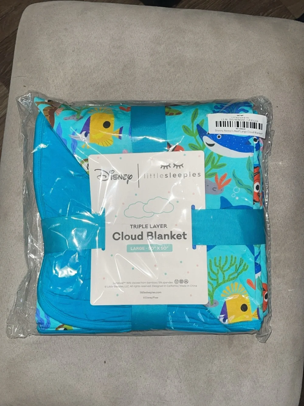 Disney Blue Ocean Sea Creature Cloud Blanket
